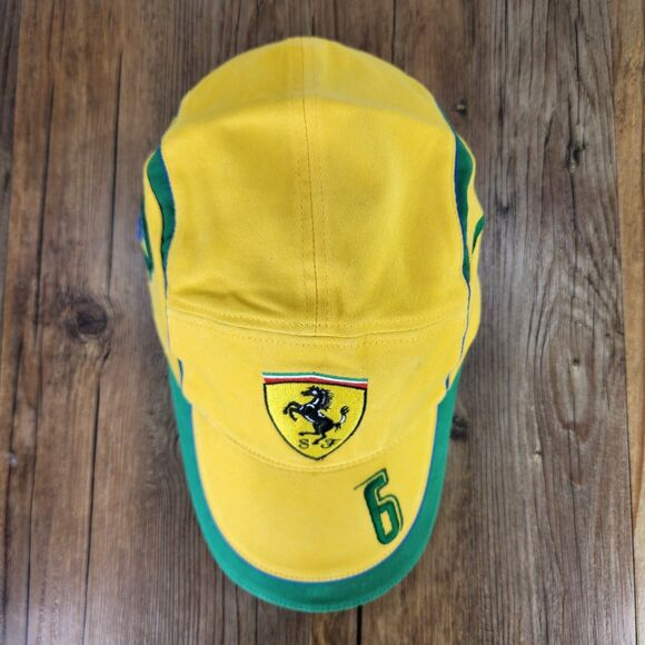 Puma Ferrari Felipe Massa #6 Brazil F1 Hat Cap Yellow Green Official Scuderia - Picture 7 of 12